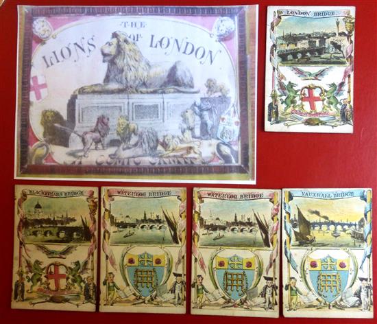 The comic card game of THE LIONS OF LONDON by David Ogilvy c1850.